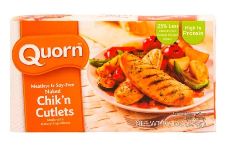 An image of a package of Quorn "chik'n cutlets"